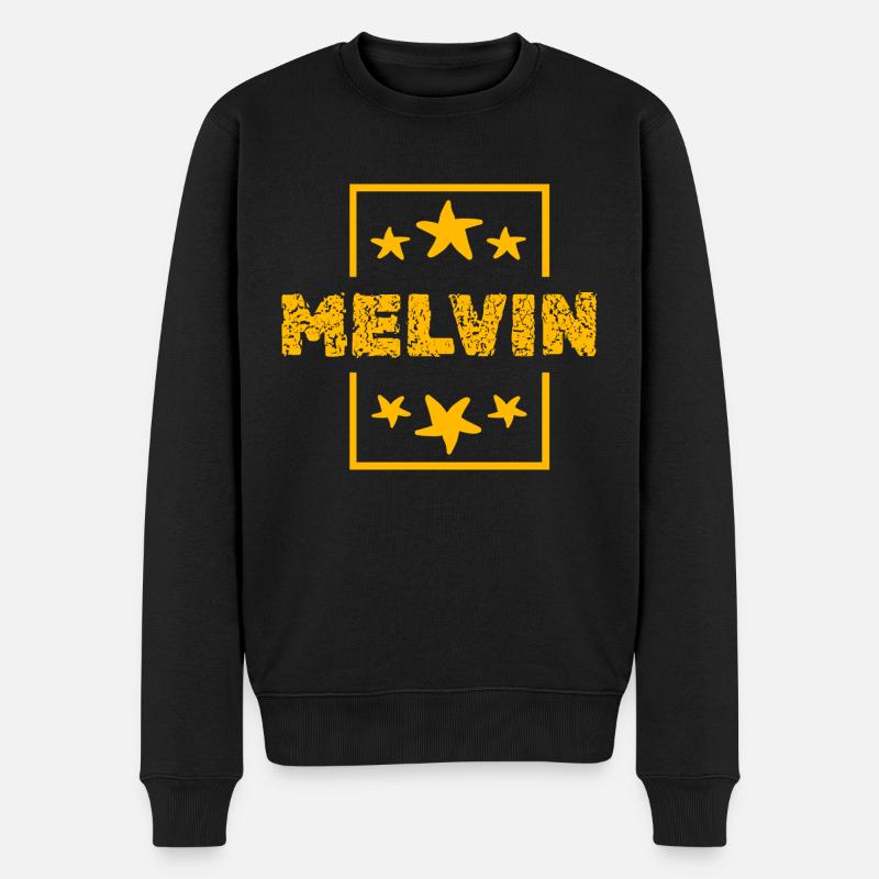 Melvin Melvin - Männer Premium Bio Pullover - Schwarz