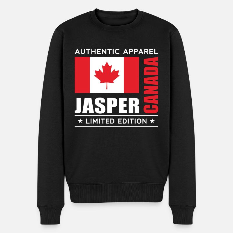 Jasper - Männer Premium Bio Pullover - Schwarz