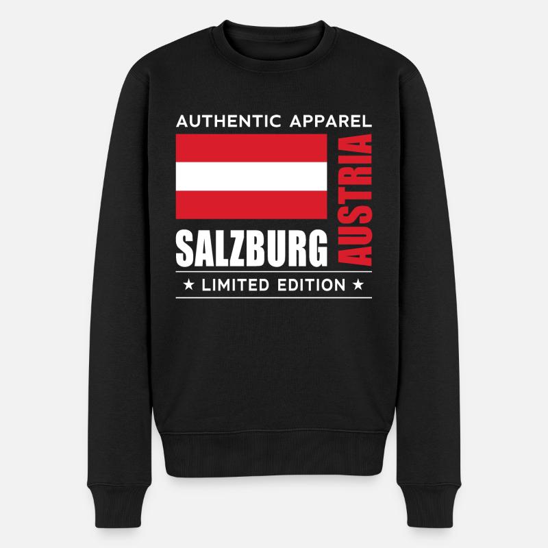 Austria - Männer Premium Bio Pullover - Schwarz