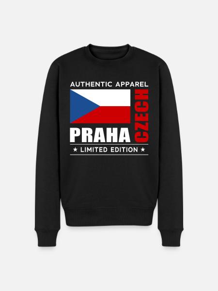 Praha - Men's Premium Organic Jumper - black