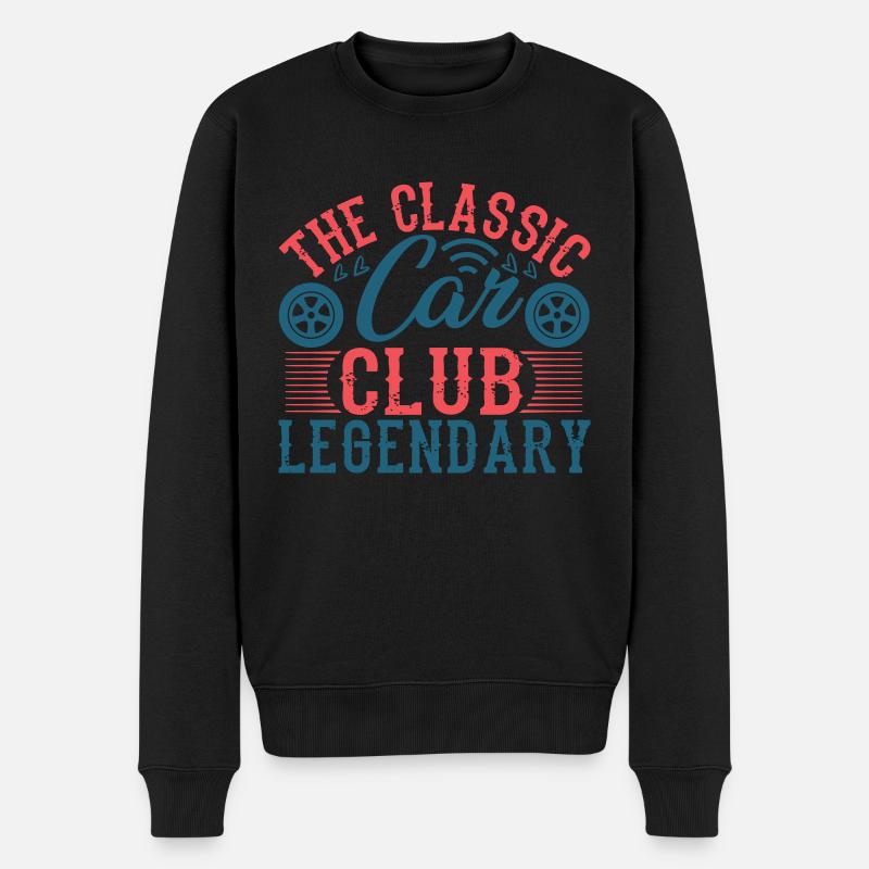 Classic car club - Männer Premium Bio Pullover - Schwarz
