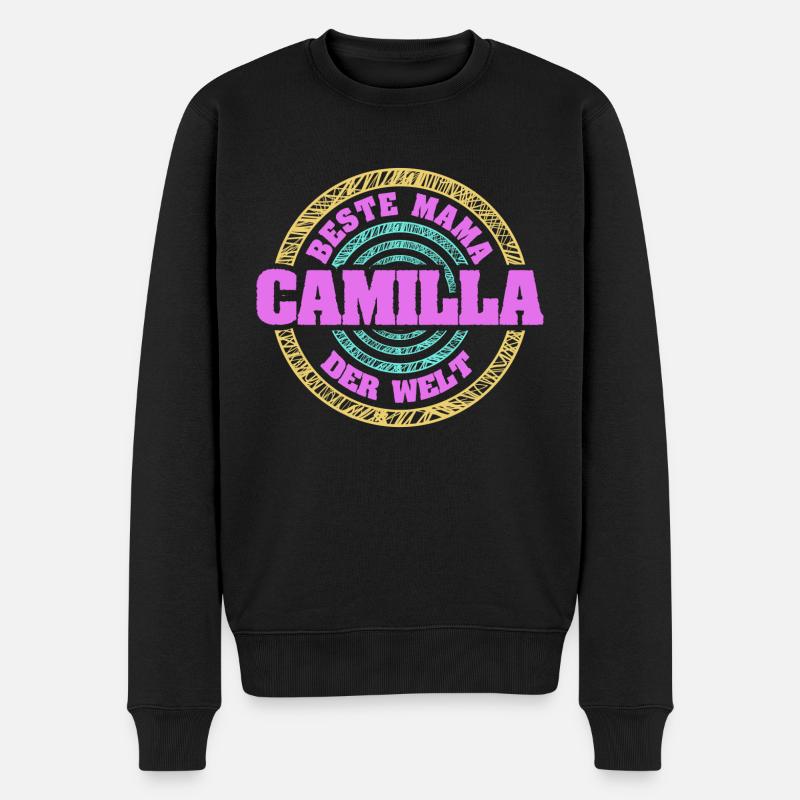 Mutter Camilla - Männer Premium Bio Pullover - Schwarz