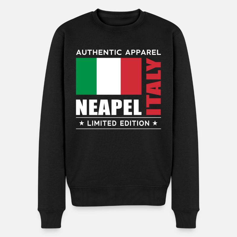 Neapel - Männer Premium Bio Pullover - Schwarz