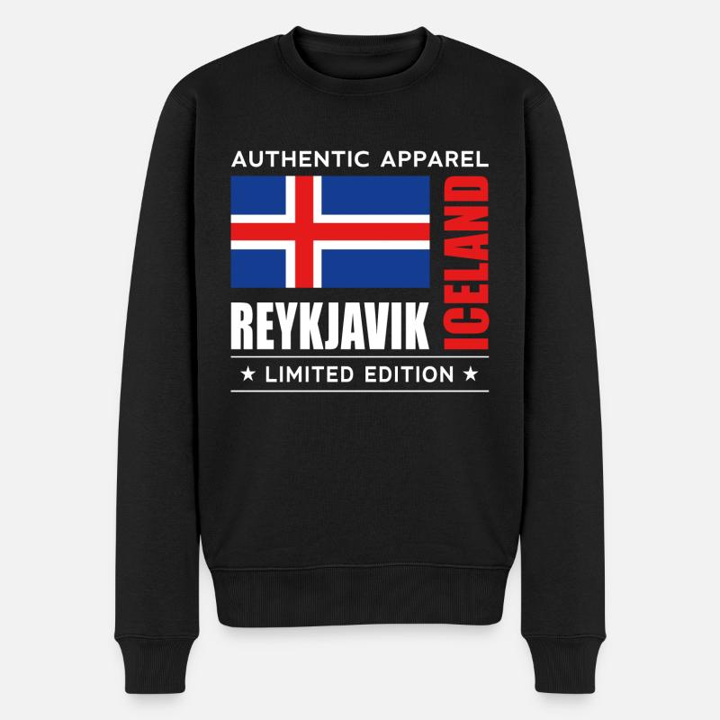 Reykjavik - Pull Premium bio Homme - noir