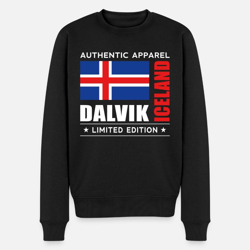 Dalvik - Männer Premium Bio Pullover - Schwarz
