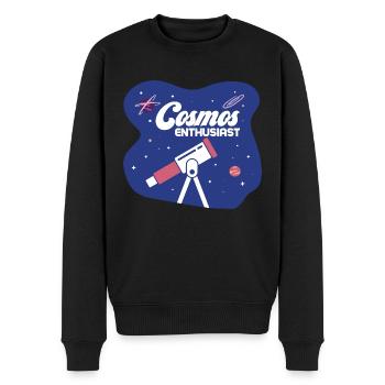 Cosmos Enthusiast Astronomy Telescope Stargazer - Männer Premium Bio Pullover - Schwarz - Vorne - Nico (187cm)