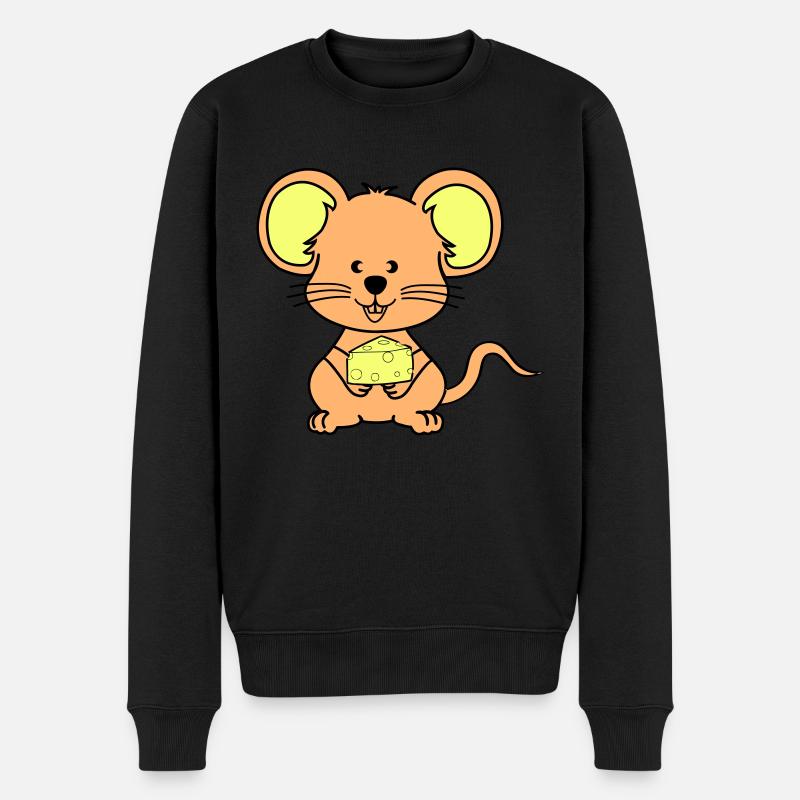 maus comic - Männer Premium Bio Pullover - Schwarz