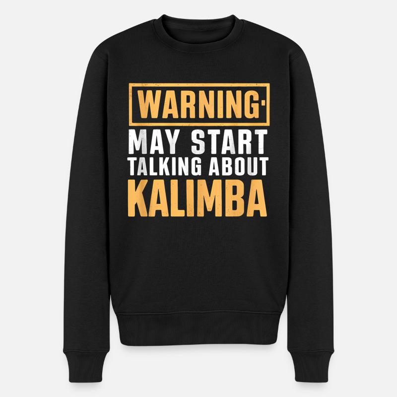 Idiophon Kalimba Geschenk - Männer Premium Bio Pullover - Schwarz
