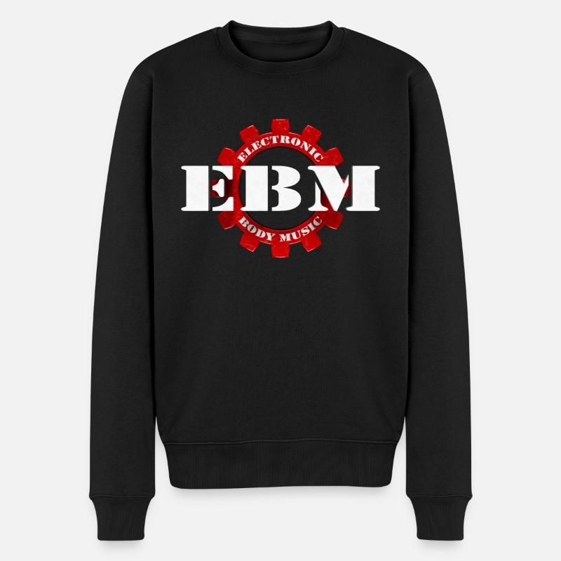 EBM Electronic Body Music Zahnrad Symbol 3 - Männer Premium Bio Pullover - Schwarz