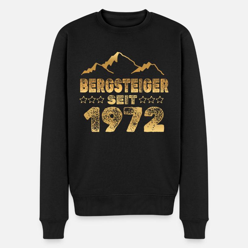 1972 - Männer Premium Bio Pullover - Schwarz