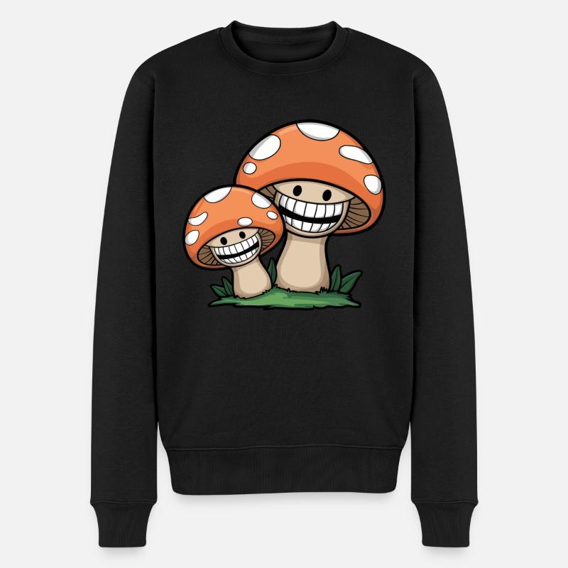 Champignons joyeux - Pull Premium bio Homme - noir