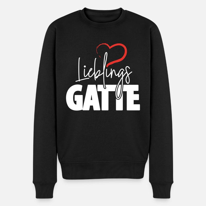 Lieblingsgatte - Männer Premium Bio Pullover - Schwarz