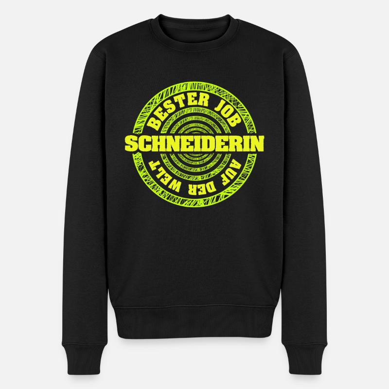 Job Schneiderin - Männer Premium Bio Pullover - Schwarz