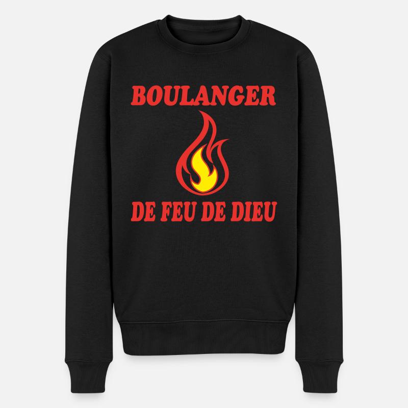 BOULANGER DE FEU DE DIEU - Pull Premium bio Homme - noir