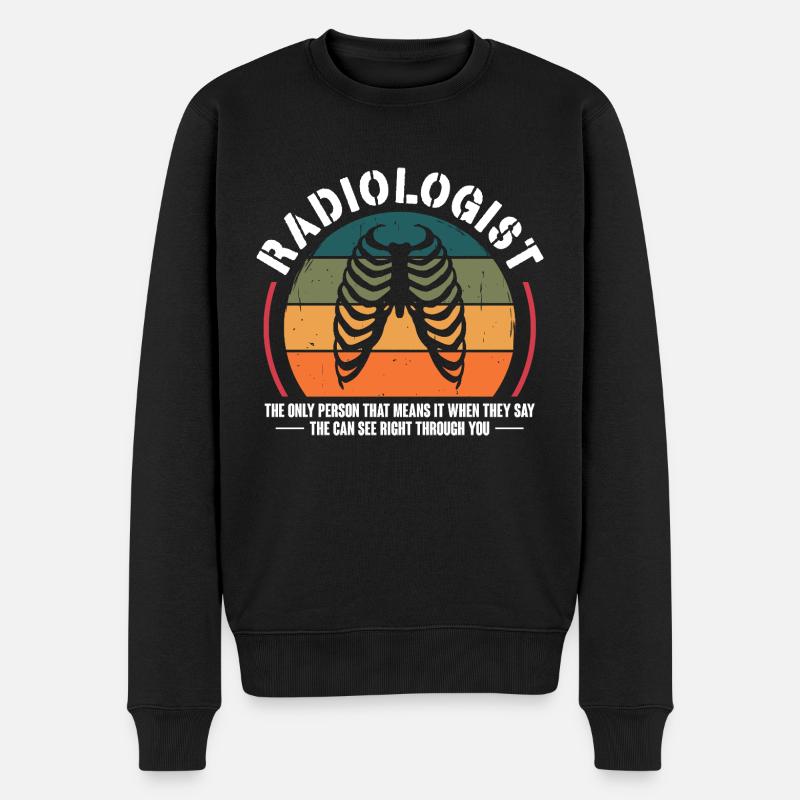 radiologue ils peuvent voir à travers vous Design - Pull Premium bio Homme - noir