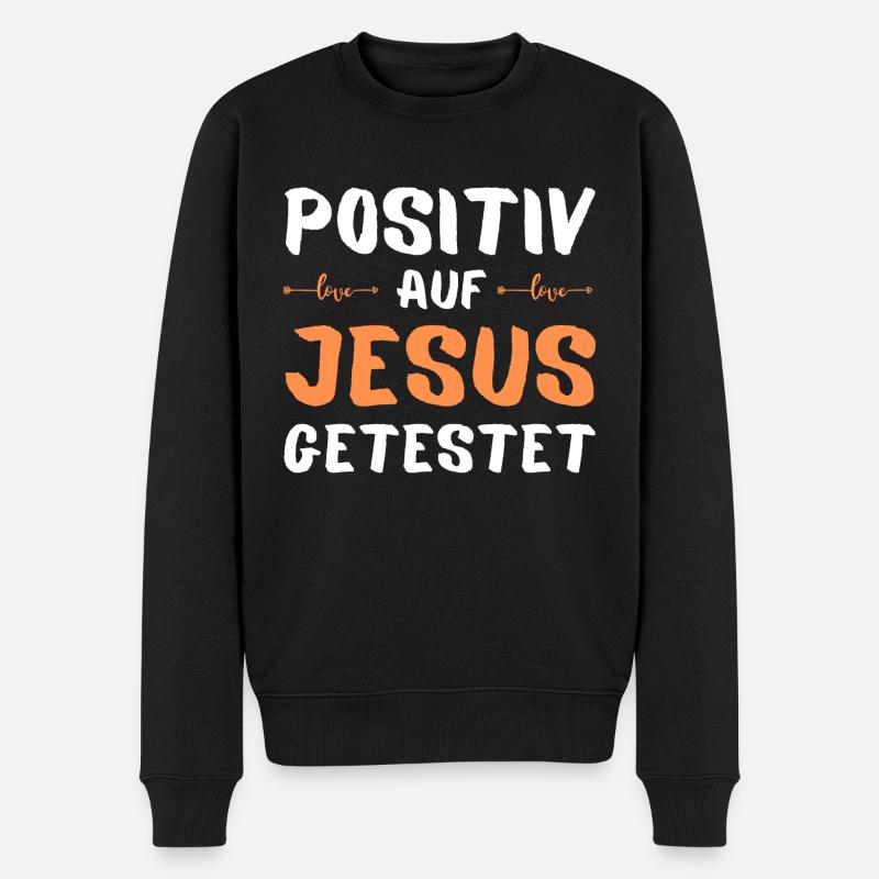 Auf Jesus getestet! Gott Geschenk - Männer Premium Bio Pullover - Schwarz