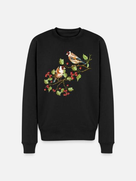 Bunte Vögel - Männer Premium Bio Pullover - Schwarz