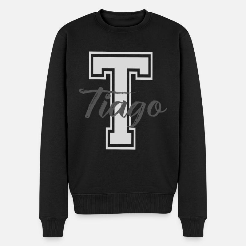 Tiago Geschenk Tshirt personalisierte Vorname Tiago - Männer Premium Bio Pullover - Schwarz