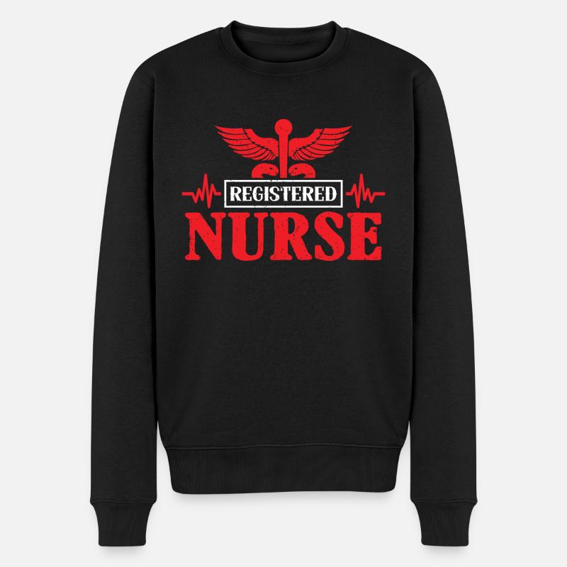 Registered Nurse - Männer Premium Bio Pullover - Schwarz