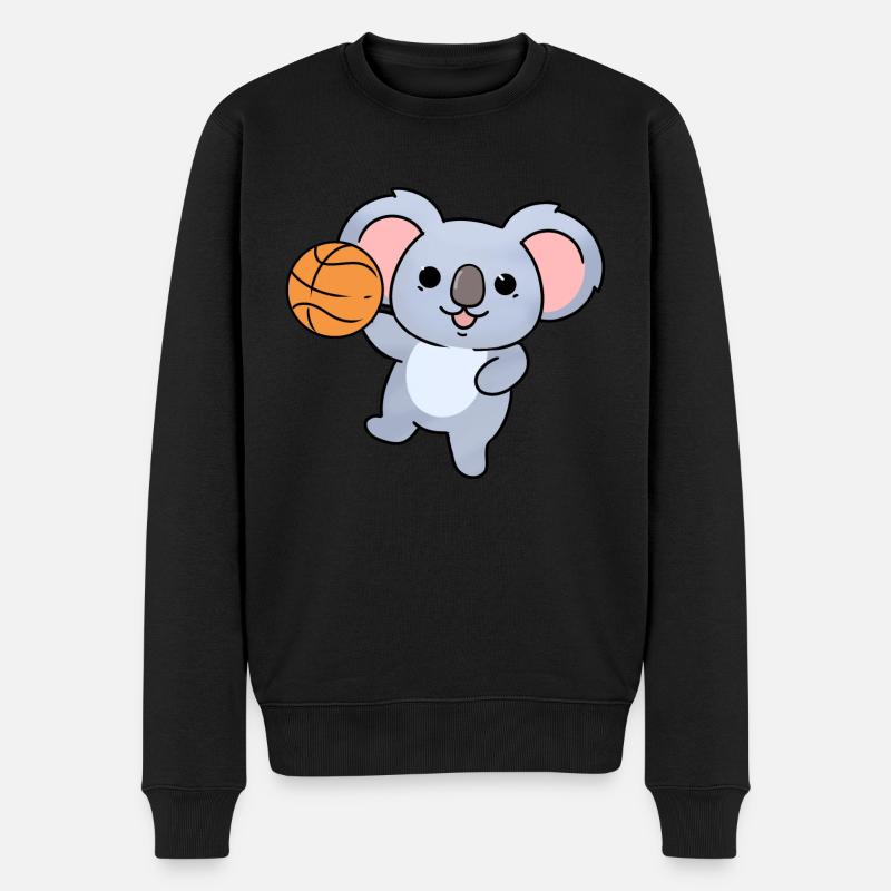 Basket-ball koala - Pull Premium bio Homme - noir