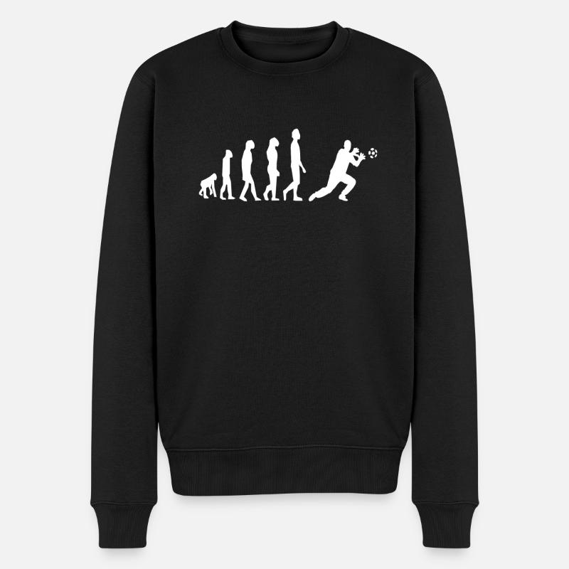 Keeper Torwart Fußball Evolution - Männer Premium Bio Pullover - Schwarz
