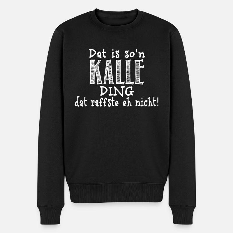 Kalle - Männer Premium Bio Pullover - Schwarz