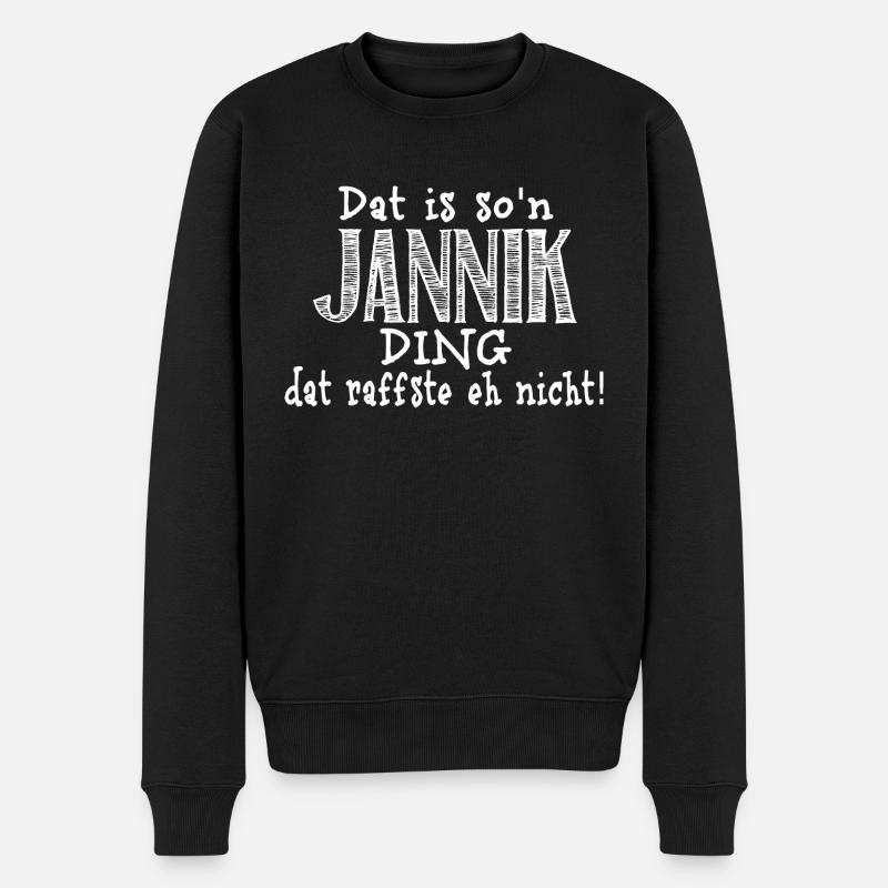 jannik - Männer Premium Bio Pullover - Schwarz