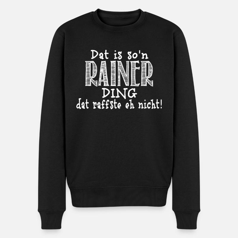 rainer - Männer Premium Bio Pullover - Schwarz