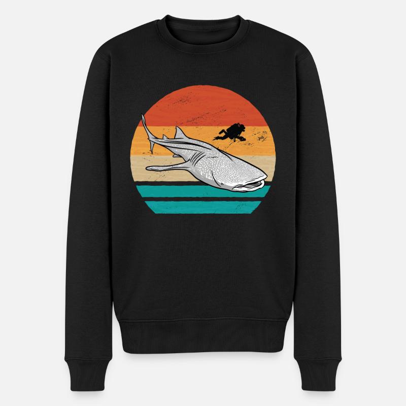 Tauchen mit Walhai - Männer Premium Bio Pullover - Schwarz