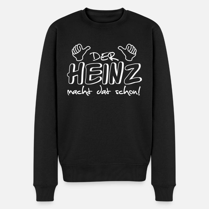 heinz - Männer Premium Bio Pullover - Schwarz