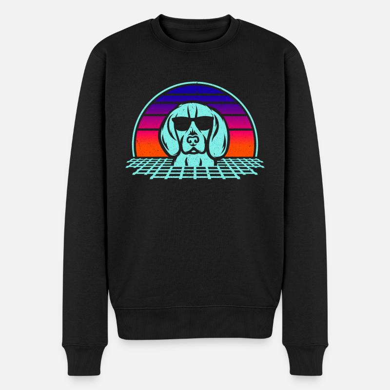 BEAGLE - Männer Premium Bio Pullover - Schwarz