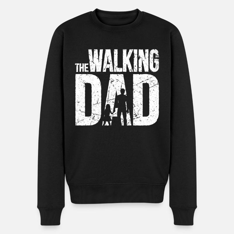THE WALKING DAD - Daddy ist der Beste - Männer Premium Bio Pullover - Schwarz