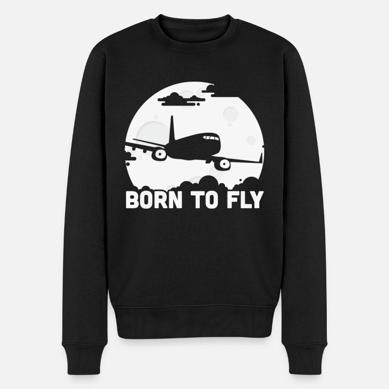 Piloten Lustiger Spruch Pilot - Männer Premium Bio Pullover - Schwarz