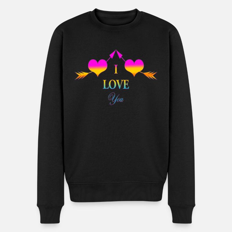 Saint-Valentin Saint-Valentin - Pull Premium bio Homme - noir
