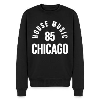 House Music - Men's Premium Organic Jumper - black - Front - Nico (187cm)