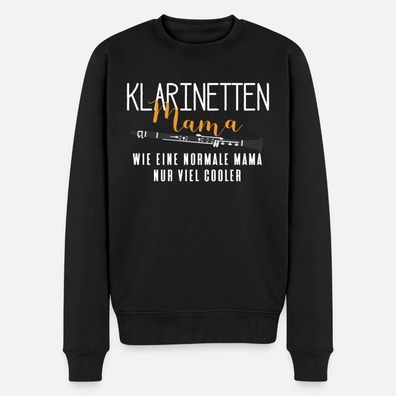Coole Klarinetten Mama - Männer Premium Bio Pullover - Schwarz
