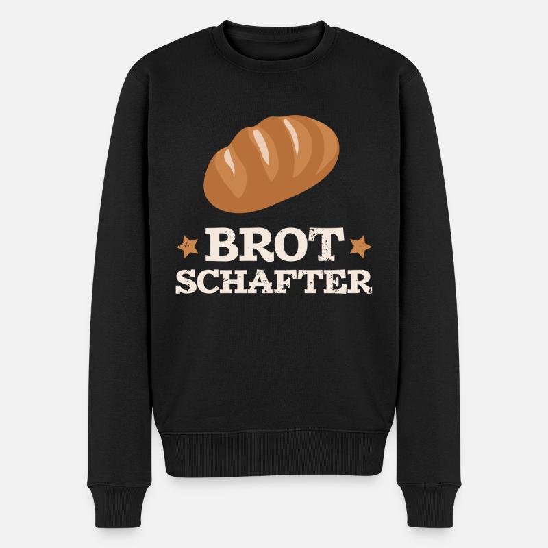 Brot Bäcker Bäckerei Bäckerin Spruch - Männer Premium Bio Pullover - Schwarz