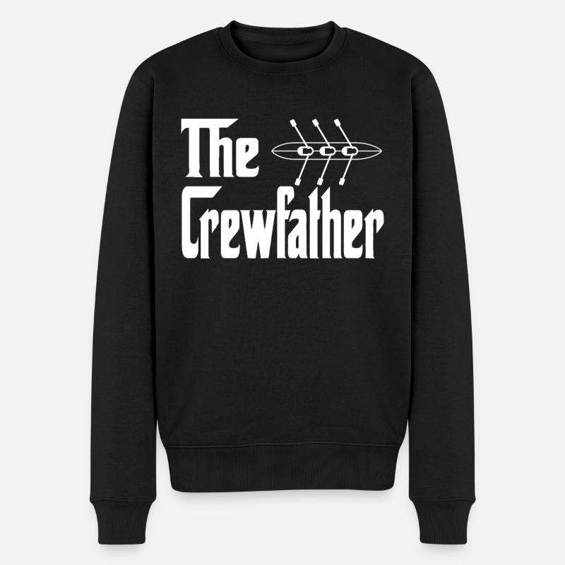 The Crewfather Rowing Funny T-Shirt Present Gift - Männer Premium Bio Pullover - Schwarz