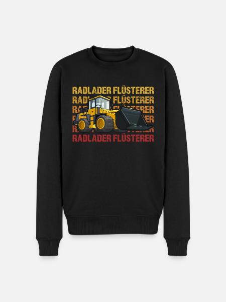 Radlader Flüsterer Retro Radladerfahrer - Männer Premium Bio Pullover - Schwarz