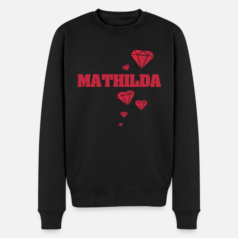 Geschenkidee Mathilda - Männer Premium Bio Pullover - Schwarz