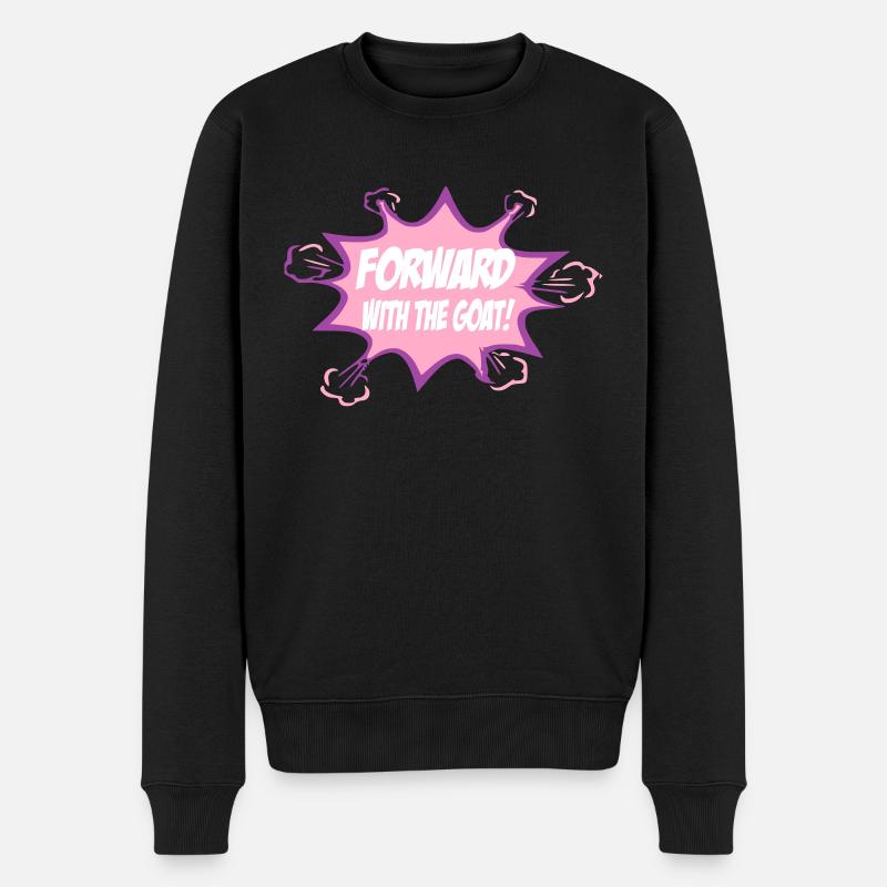 En avant avec la chèvre - Pull Premium bio Homme - noir