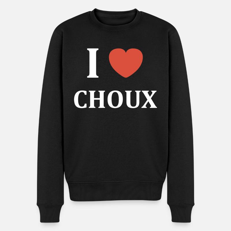 i love Choux - Pull Premium bio Homme - noir
