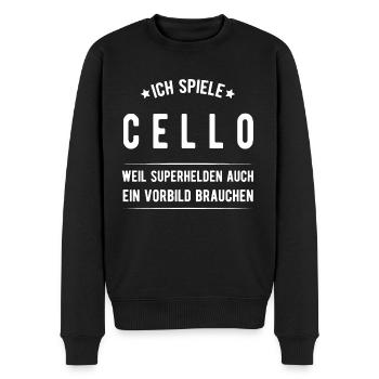 Cello - Männer Premium Bio Pullover - Schwarz - Vorne - Nico (187cm)