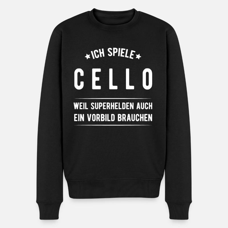 Cello - Männer Premium Bio Pullover - Schwarz