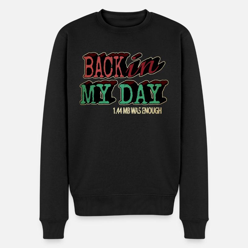 Computer Bday Fullstack Developer Programming - Men's Premium Organic Jumper - black