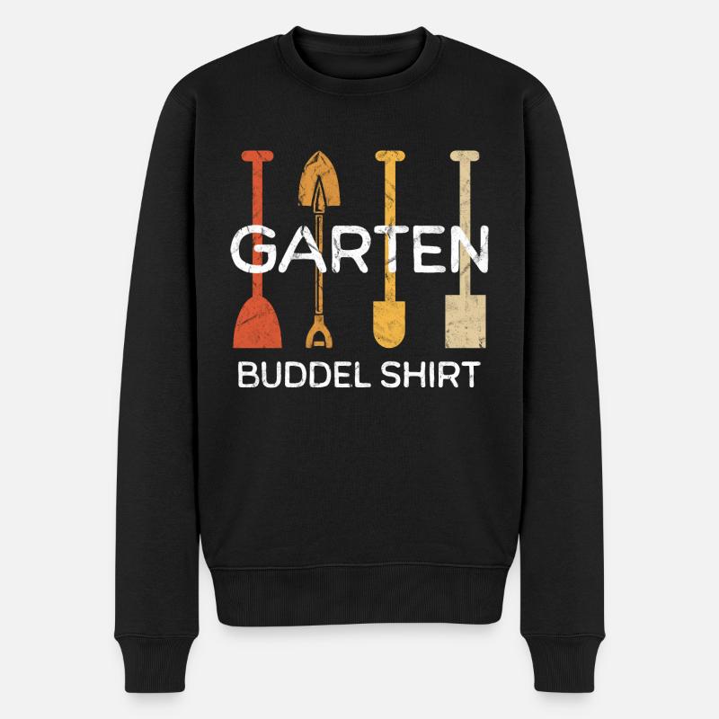 Gärtner Gartenhemd Gartenarbeit Hobbygärtner - Männer Premium Bio Pullover - Schwarz