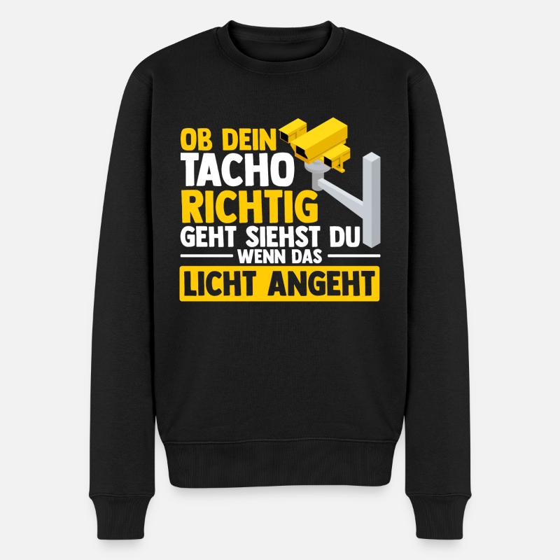 Schrauber Mechaniker Tuning Auto Tacho Rennwagen D - Männer Premium Bio Pullover - Schwarz