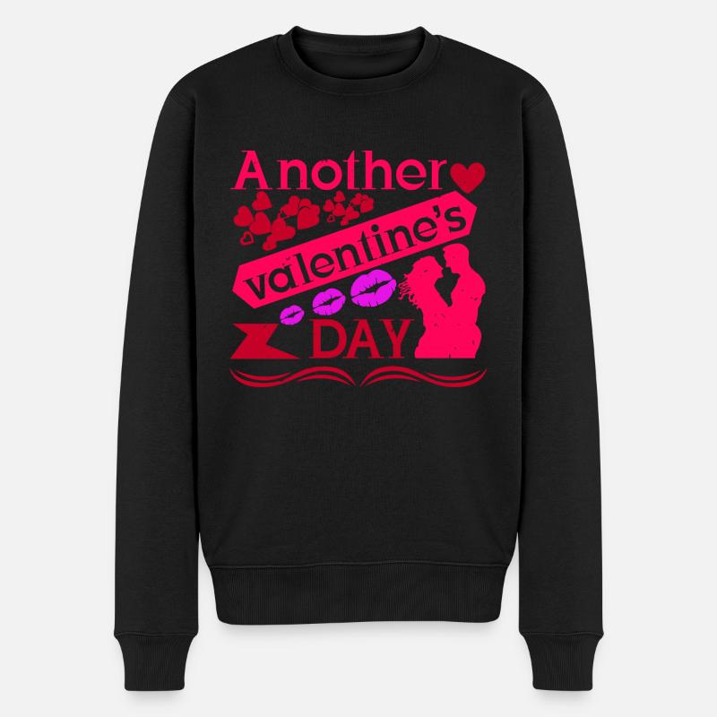 EIN WEITERER VALENTINSTAG - Männer Premium Bio Pullover - Schwarz