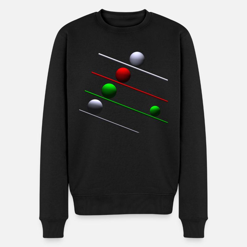 Spielerei mit Kugeln -03- - Männer Premium Bio Pullover - Schwarz