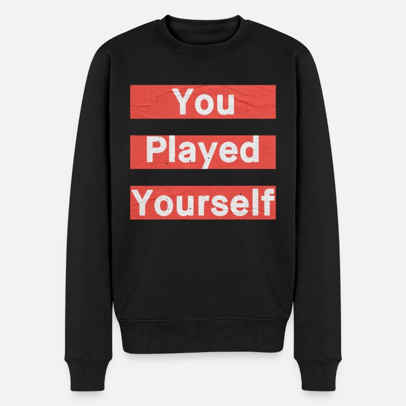 vous avez joué vous-même - Pull Premium bio Homme - noir